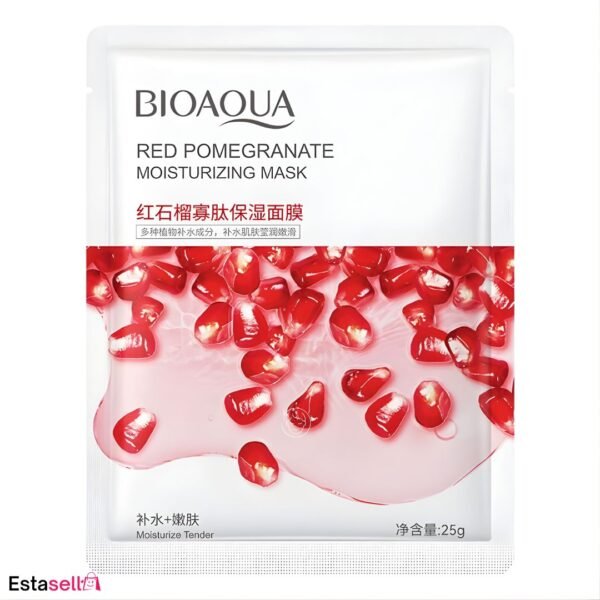 BIOAQUA Red Pomegranate Moisturizing Sheet Mask 25g – Hydrating & Brightening Face Mask